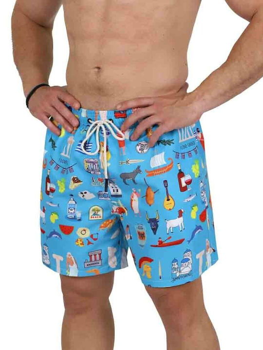 Costum de Baie Bărbați Pantaloni Scurți Multicolor