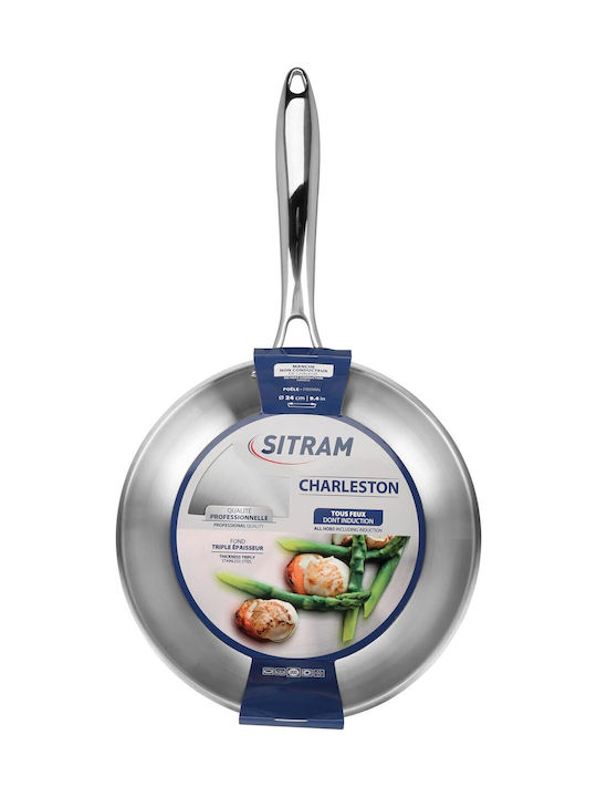 Sitram Pan aus Edelstahl 24cm
