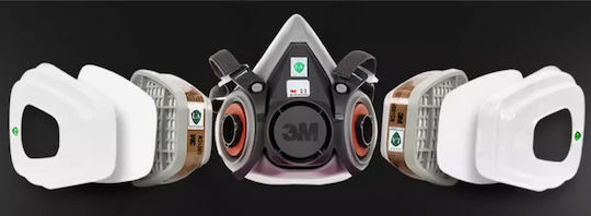 3m 6200 Half Mask Protective Spray Painting Dust Mask Filter Set