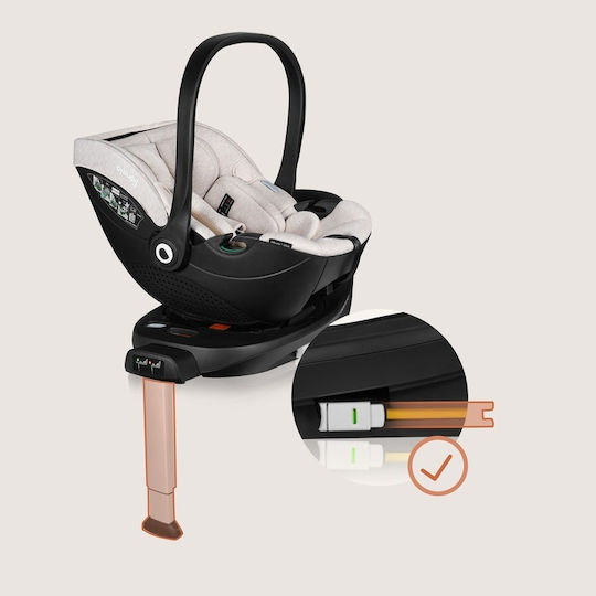 Lionelo Moxie Baby Car Seat i-Size with Isofix Beige Sand