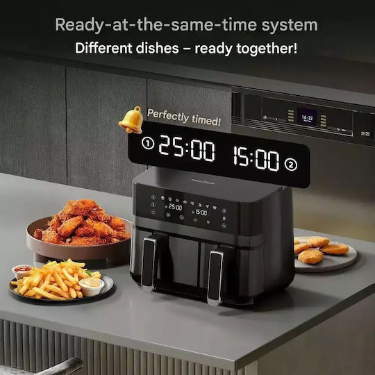 Profi Cook Friteuză cu aer cu Coș Detașabil Dublu 9lt Negru