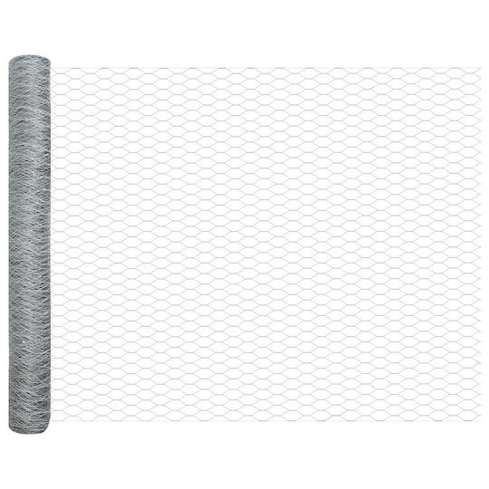 Fence Posts 10 pcs U-channel 120 cm Galvanized Steel Hexagonal Fence 1.2x10 m Galvanized Steel