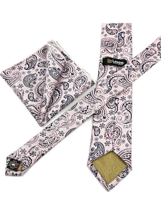 Legend Accessories Men's Tie Set Printed in Pink Color