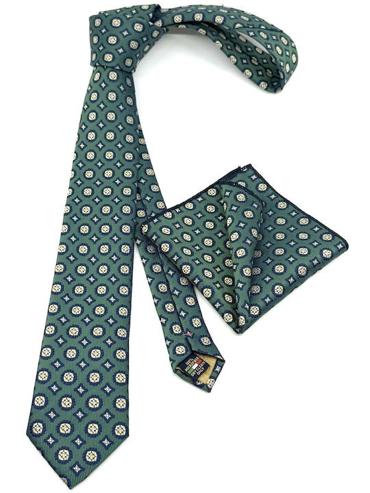 Legend Accessories Men's Tie Set Printed in Green Color