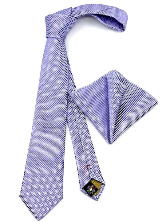 Legend Accessories Men's Tie Set Printed in Lilac Color