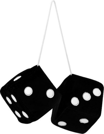 Sumex Διακοσμητικά Ζάρια Fuzzy Dice 7 x 7cm Μαύρο