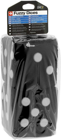 Sumex Διακοσμητικά Ζάρια Fuzzy Dice 7 x 7cm Μαύρο