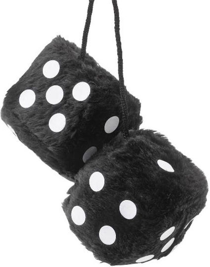 Sumex Διακοσμητικά Ζάρια Fuzzy Dice 7 x 7cm Μαύρο