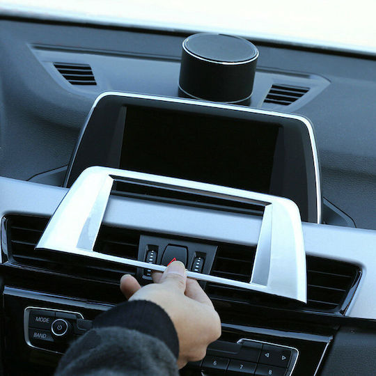 Dekoration für Armaturenbrett Chrom-Bildschirmrahmen BMW X1 F48 in Silber Farbe GCP-C01717