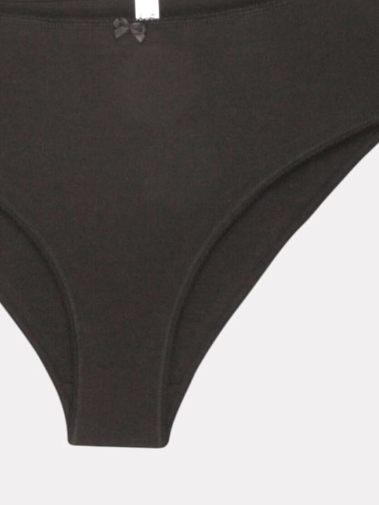 Ψηλόμεσα Γυναικεία Slip 3Pack Μαύρο