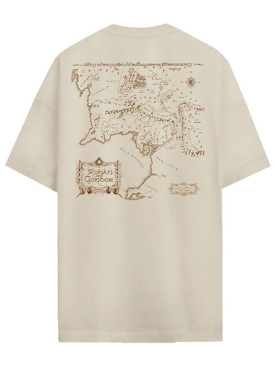 Cotton Division Oversize T-shirt Lord Rings Map Mlrts005