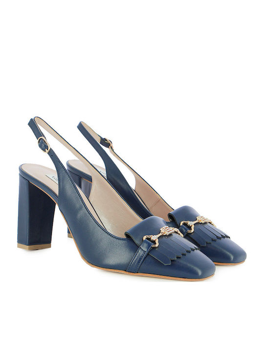 Pumps mit hohem Absatz Marineblau