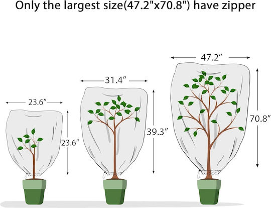 Plant Protection Cover Hood Zipper Closure 80x120cm 50g 2pcs Plant Protection Cover Hood Zipper Closure 80x120cm 50g 2pcs