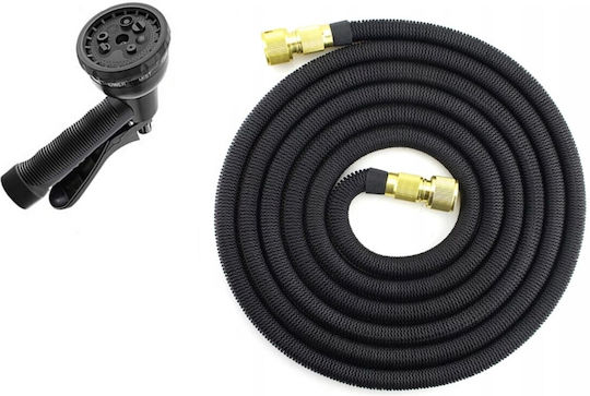 Zola Gartenschlauch Flexibel Erweiterbar Aufsatzkopf Aufbewahrungstasche 20-60 M Schwarz