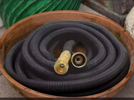 Zola Gartenschlauch Flexibel Erweiterbar Aufsatzkopf Aufbewahrungstasche 20-60 M Schwarz
