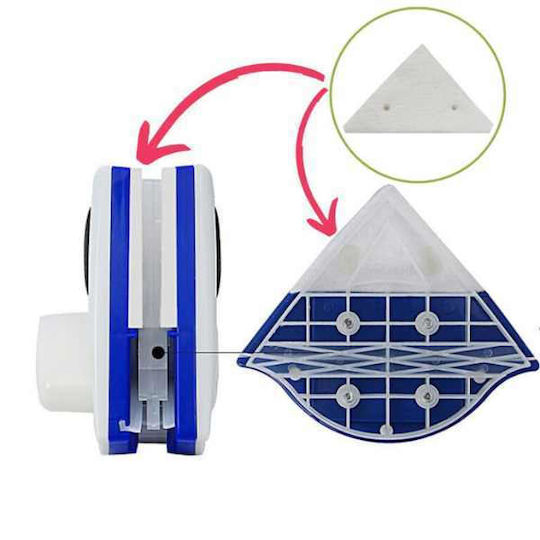 Set 8 Rezerve Lavetă Magnetică Triunghiulară Mercaton Dimensiune Universală Compatibilă cu Majoritatea Sistemelor de Curățare Magnetice Ușor de Schimbat Curățare Eficientă și Rapidă Compatibilă cu Grosimi de Sticlă Între 3-15 mm Culoare Albă