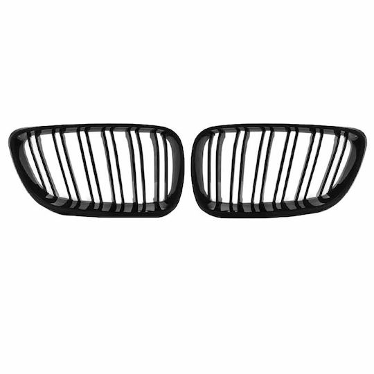 Mask Hearts BMW 2 F22 F23 14-16 M4 Look Double Grille Glossy Black 2 Pieces