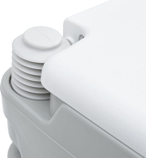 Portable Toilet Grey & White Plastic 10 L