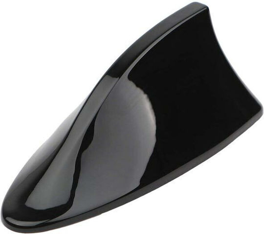 Car Antenna Roof Shark Universal Car Antenna with Installation Kit Black 7.5x17x6cm for Radio in Black Color