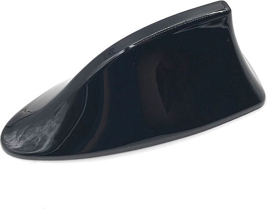 Car Antenna Roof Shark Universal Car Antenna with Installation Kit Black 7.5x17x6cm for Radio in Black Color