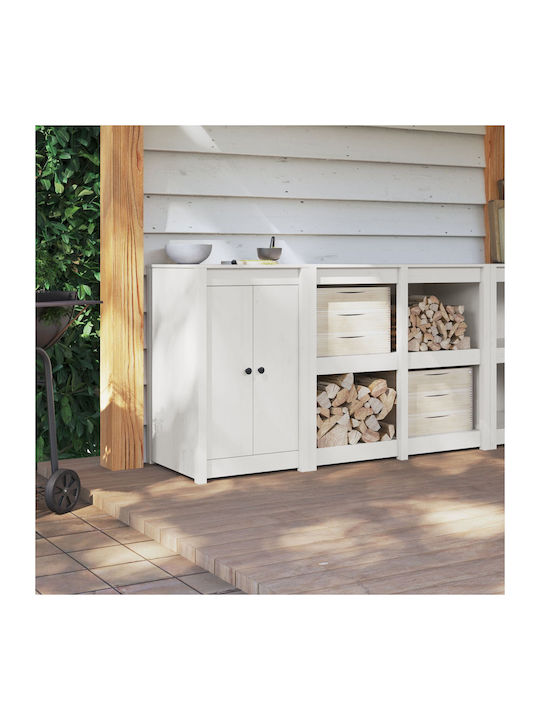 vidaXL Ușă De Dulap Rectangular Din Lemn Masiv Alb 50x82x9cm 868171