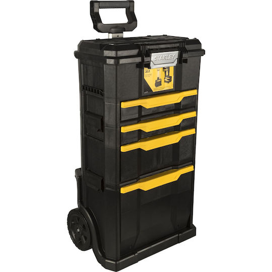 Stanley Cu roți Plastic Căruță 3 Secțiuni cu Geantă de scule L48.8xA34.8xÎ87cm