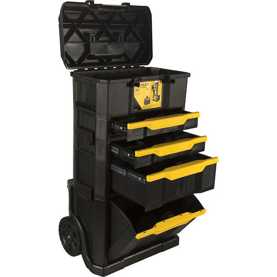 Stanley Cu roți Plastic Căruță 3 Secțiuni cu Geantă de scule L48.8xA34.8xÎ87cm