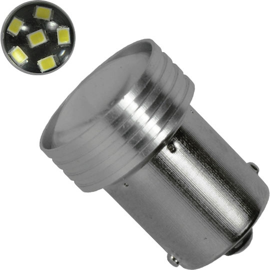 GloboStar Λάμπα Αυτοκινήτου & Μοτοσυκλέτας P21W-BA15S-1156 LED 6000K Ψυχρό Λευκό 12V 0.6W 1τμχ
