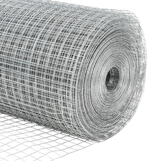 Vidaxl Installed Radial Fence 0.6x10 m Galvanized Steel 1000x60x0.064cm Silver