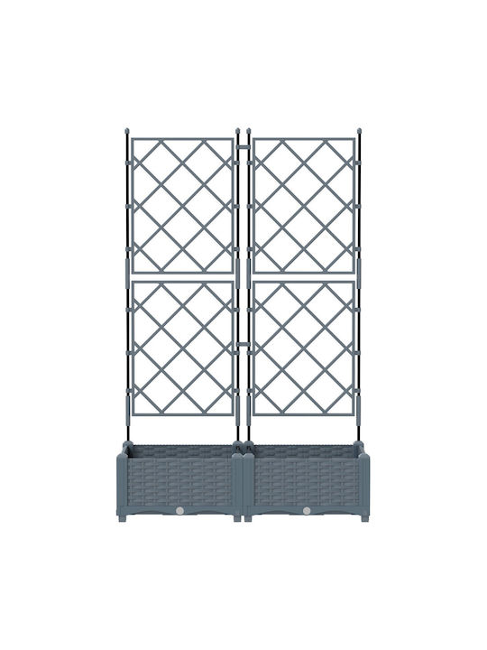 vidaXL Set 2 Töpfe Light Grey