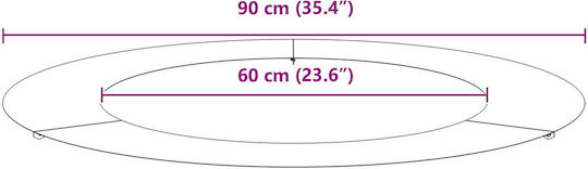vidaXL Γλάστρα Μεταλλική Πορτοκαλί 90x90εκ.
