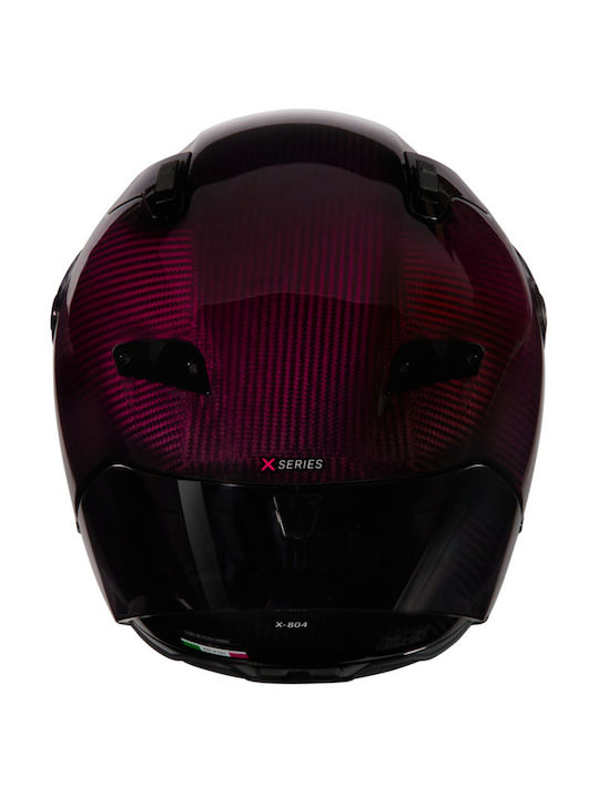 Nolan X-804 RS Ultra Carbon Rosso Liquido Glossy Finish 326 Motorcycle Helmet Full Face ECE 22.06