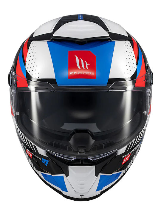 MT Thunder 4 SV Full Face με Sun Visor ECE 22.06 Luminence A7 White / Red / Gloss Blue MT Thunder 4 SV Full Face με Sun Visor ECE 22.06 Luminence A7 White / Red / Gloss Blue