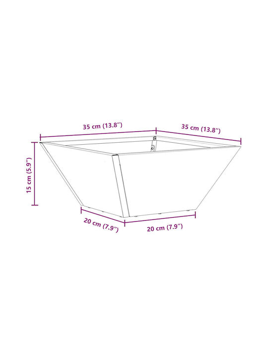 Vidaxl Metal Planters Weather-Resistant Steel Copper