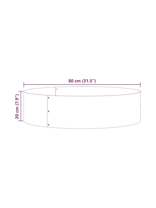 Vidaxl Planter Stainless Steel Large Silver