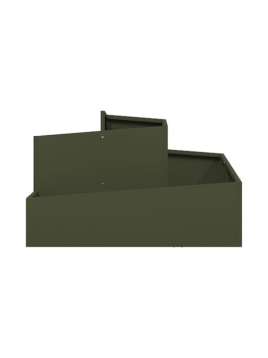 Vidaxl Γλάστρα Ελαιόχρωμου 80x80x50 Cm Πράσινο