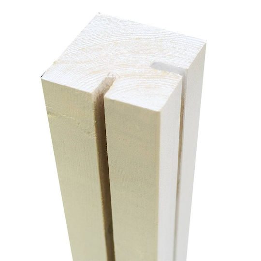 Showood Garden Fencing Supplies Beam for Garden Fence Corner for PP Cascades Made of Wood 120x7x7cm Gray