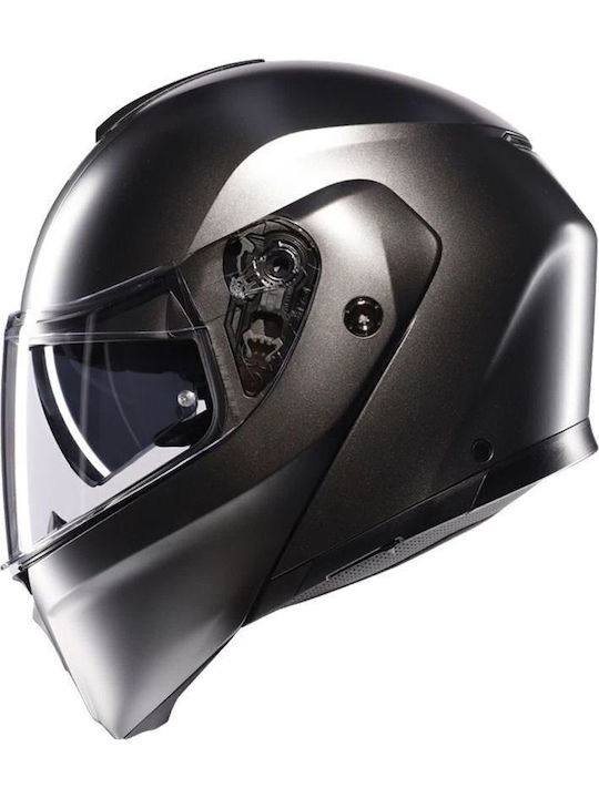 AGV Streetmodular Mono Matt Asfalto Grey Κράνος Μηχανής Flip-Up ECE 22.06 1690gr με Pinlock και Sunvisor
