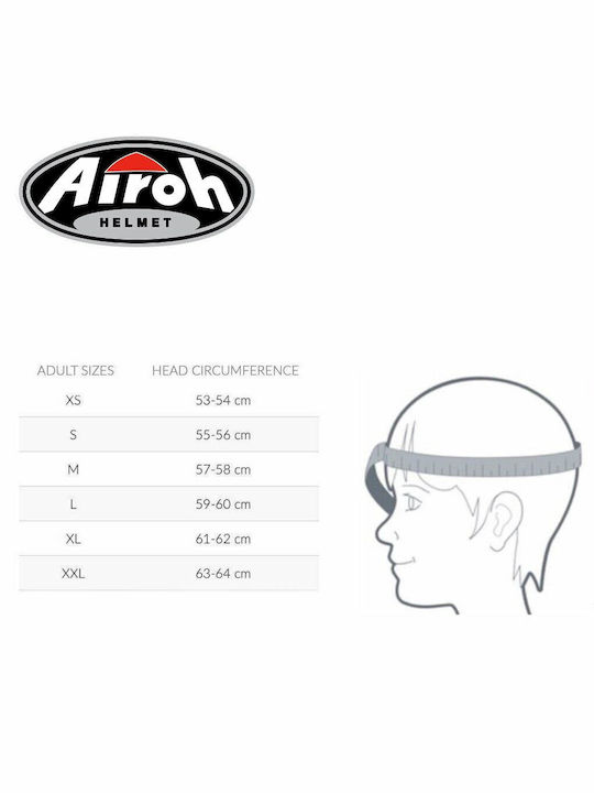 Airoh Wraap Мотоциклетна каска Мотокрос ECE 22.06 1260гр