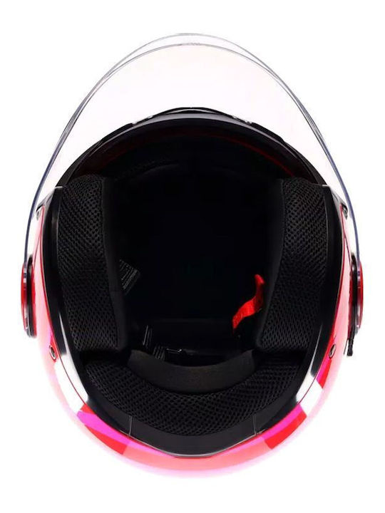 AGV Eteres Tropea Rot/Pink Motorradhelm Jet ECE 22.06 Gewicht (+/-50 gr) mit Sunvisor