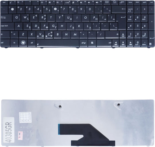 Гръцка клавиатура за лаптоп Asus A75d A75de K75d K75de R700de Черна Гръцка версия Код 40305gr