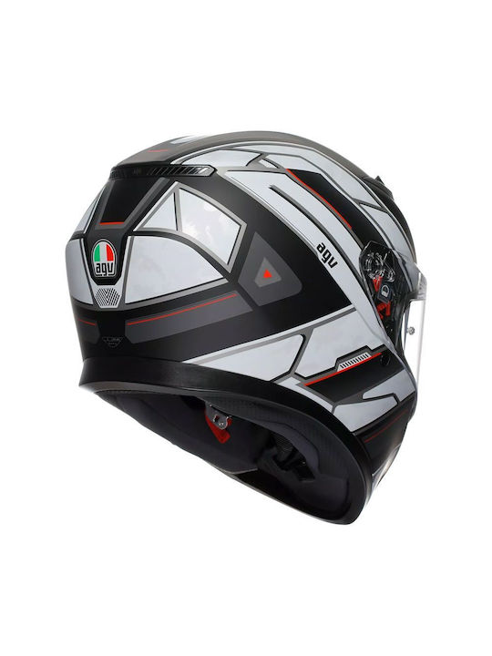 AGV K3 Full Face with Sun Visor ECE 22.06 MPLK Rivia Matt Black White AGV K3 Full Face with Sun Visor ECE 22.06 MPLK Rivia Matt Black White