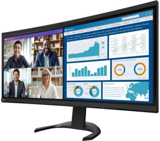 Eizo FlexScan EV3450XC-BK Ultrawide IPS HDR Curved Monitor 34.1" QHD 3440x1440
