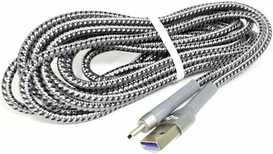 KLGO S-104 Braided USB 2.0 Cable USB-C male - USB-A Μαύρο 3m