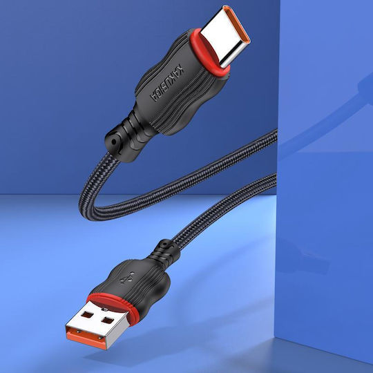 Kakusiga USB 2.0 Cable USB-C male - USB-A Μαύρο 1m KSC-807