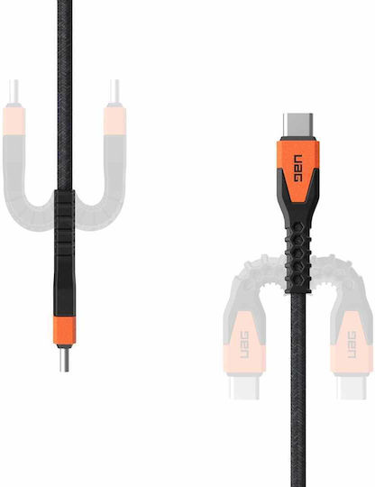 UAG USB 2.0 Kabel USB-C männlich - USB-C 60W PD Orange 1,5m