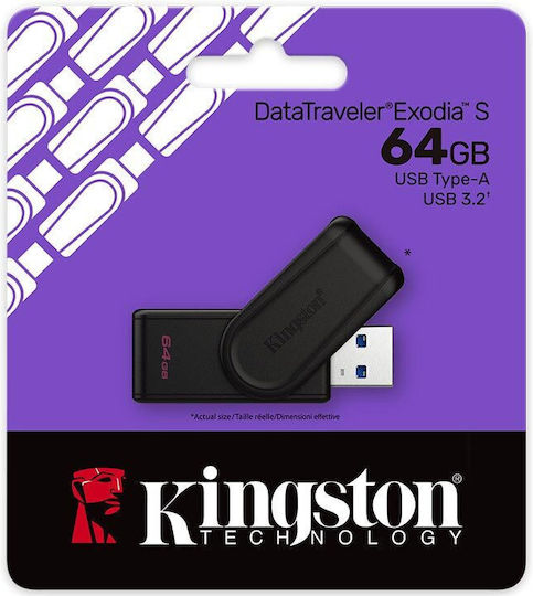 Kingston Datatraveler 64ГБ USB 3.2 Стик Сив