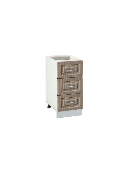 No 403 Floor Cabinet White/Mocha 40x60x82cm