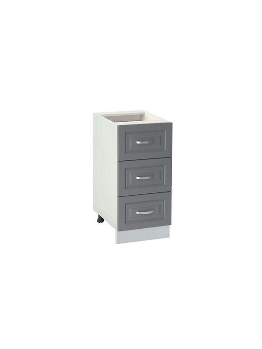 No 403 Floor Cabinet White/Mocha 40x60x82cm