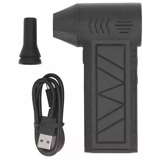 Mini Rechargeable Handheld Blower Turbo 130000rpm Black